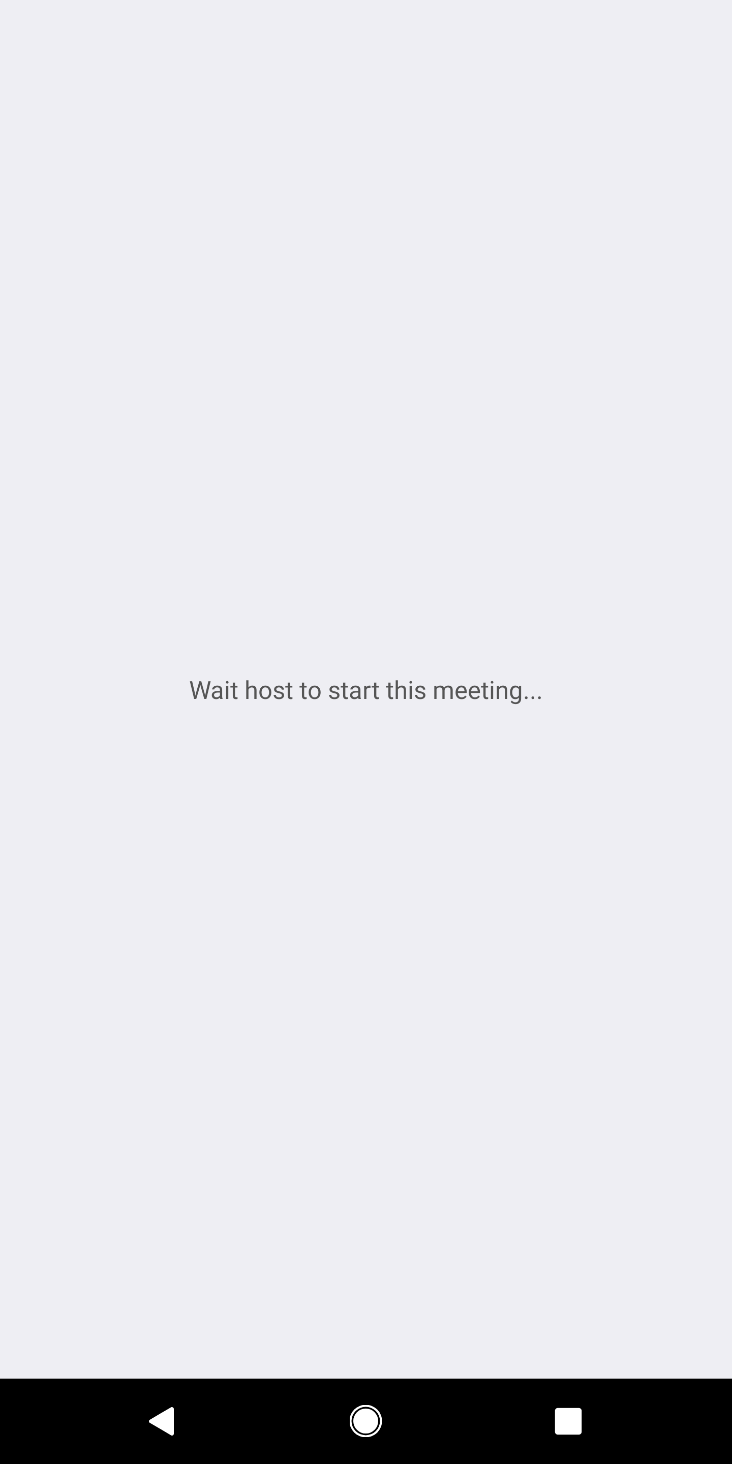 A screenshot of the default waiting room UI.