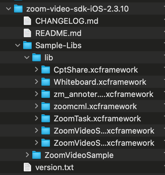 SDK framework libaries