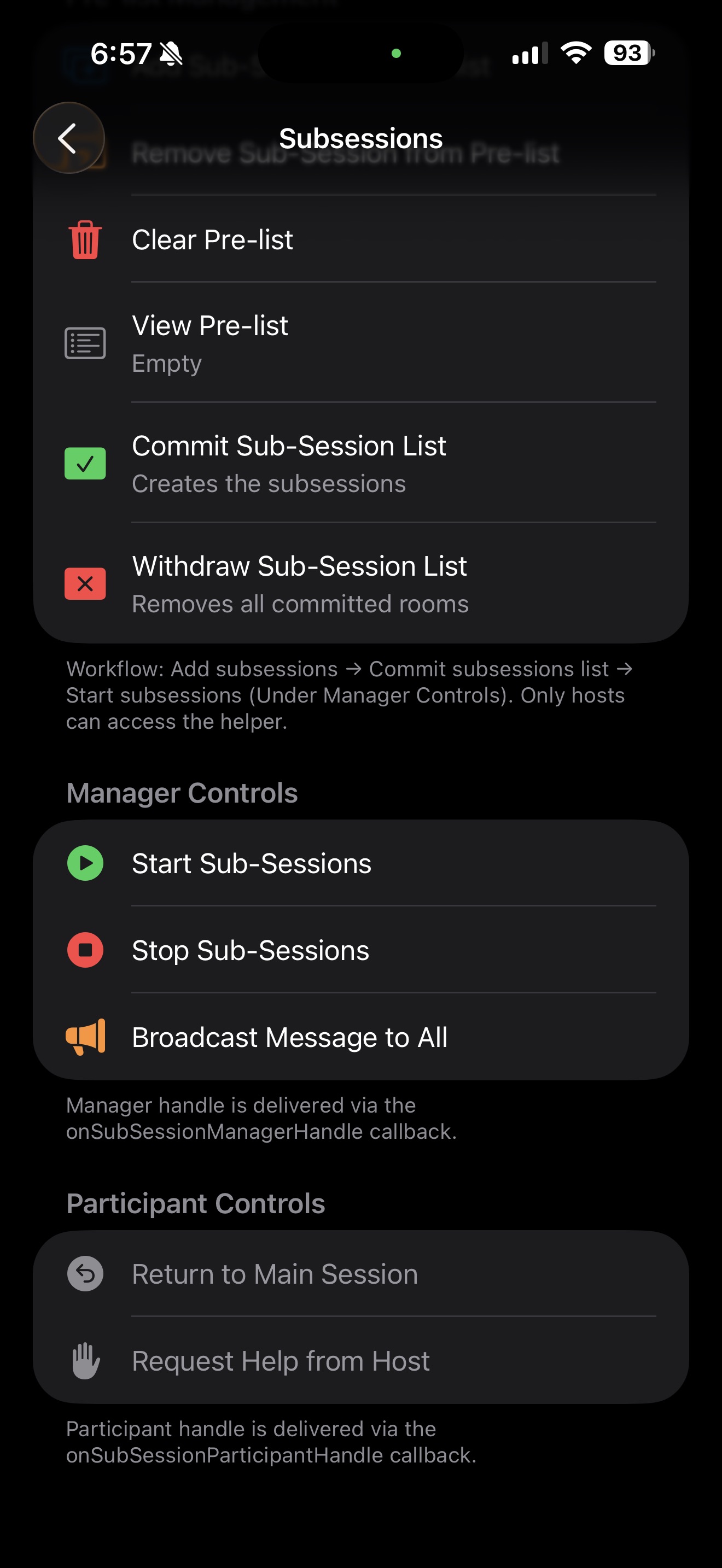 Subsession control 2