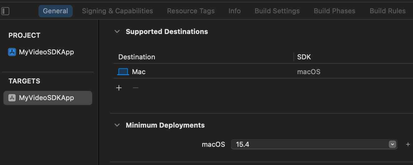 Minimum Deployment Version