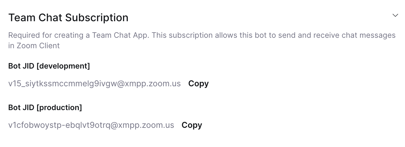 Copty the Bot JID