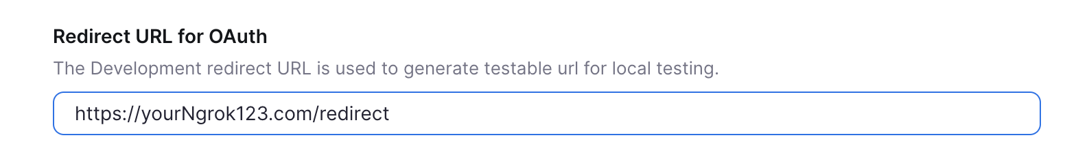 Update the redirect for OAuth URL