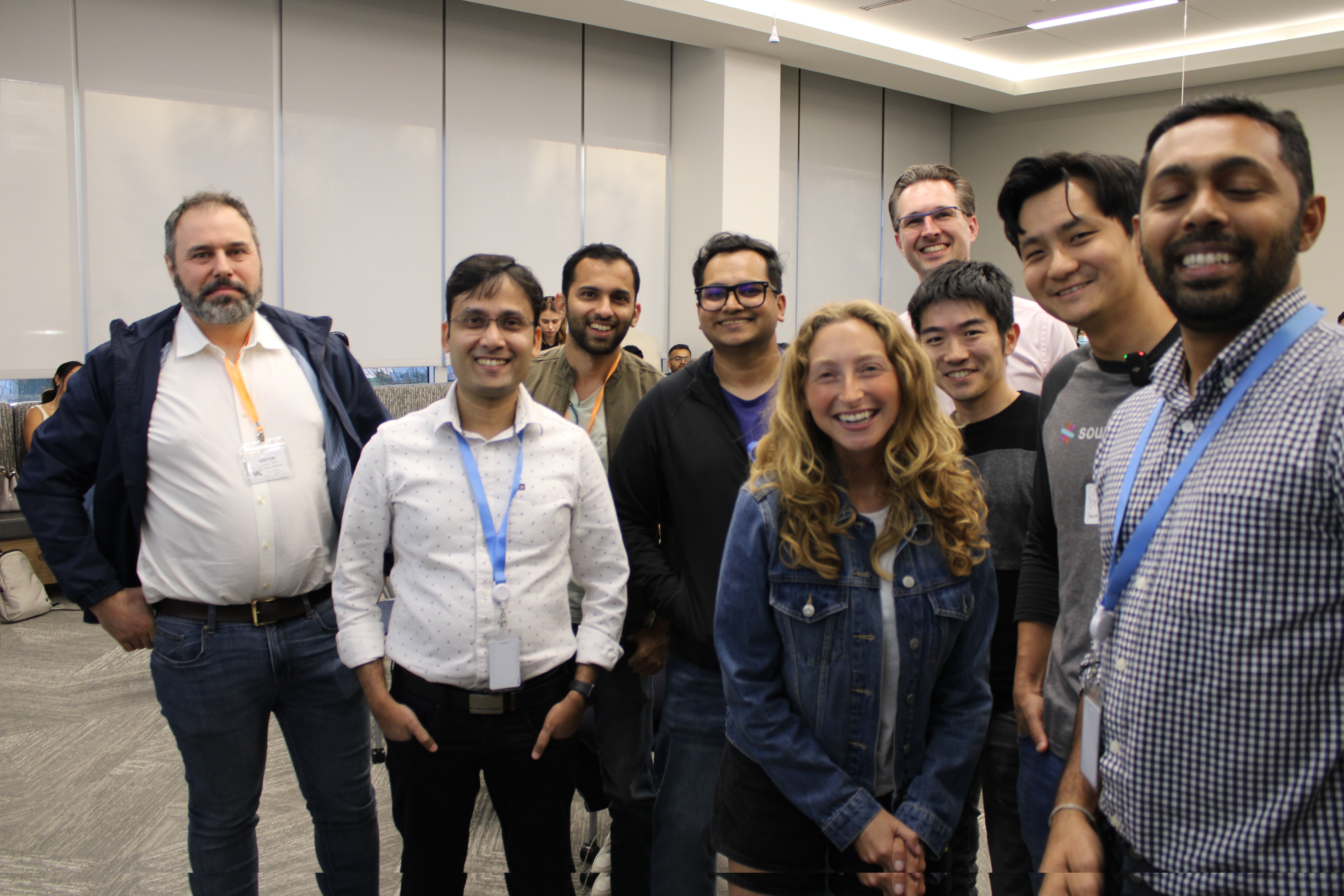 L-R Ben Sand, Nauman, Sachin, Ojus, Dani, Brendan, YK Sugi, Beyang and Arun