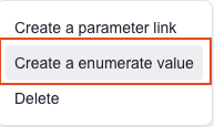 Create an enumeration link option.