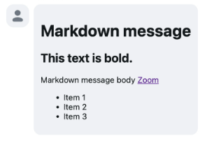 Screenshot of a rendered Markdown message