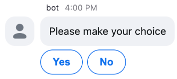 Screenshot of a quick-reply UI dialog