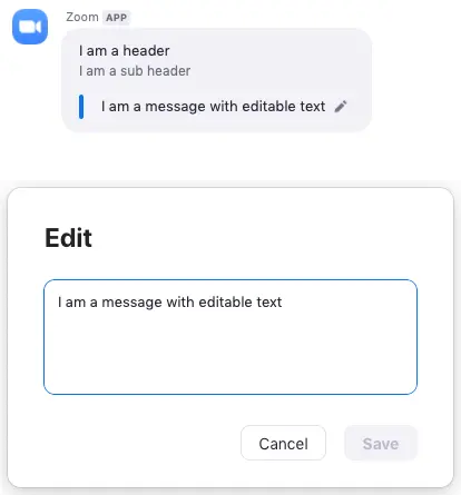 Editable text - Chat - Zoom Developer Docs