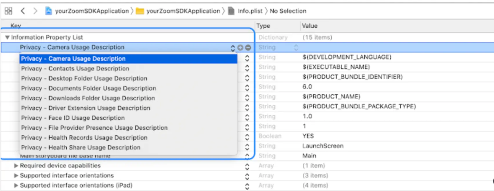 Build an app Meeting SDK iOS