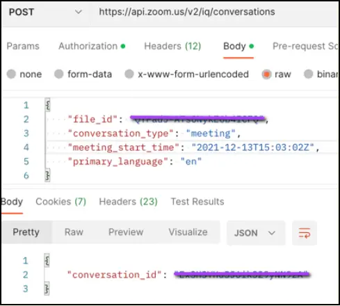 Add conversations upload recording, transcripts, metadata files - Zoom ...