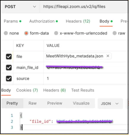 Add conversations upload recording, transcripts, metadata files