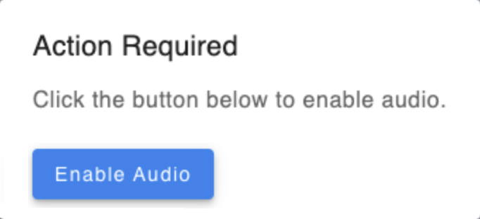 Enable audio button