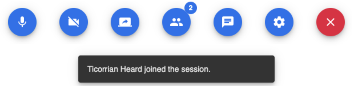 Show a notification when a user joins or leaves