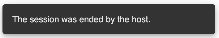 Show a notification when the session ends